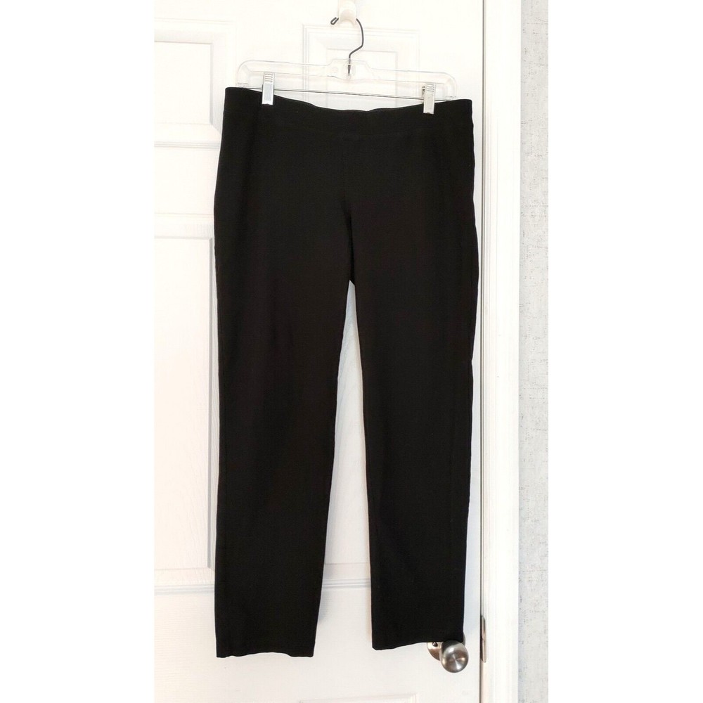 Eileen Fisher Women's Ankle stretch  Pants Medium Black washable